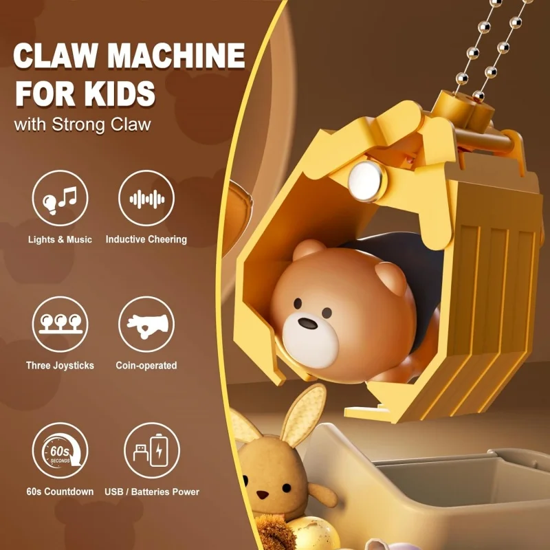 Kinder Vending Klaue Maschine Arcade Spiel Spielzeug Mädchen Mit Sound & Licht Pretend Spielen Indoor Klaue Puppe Puzzle Party Geschenke
