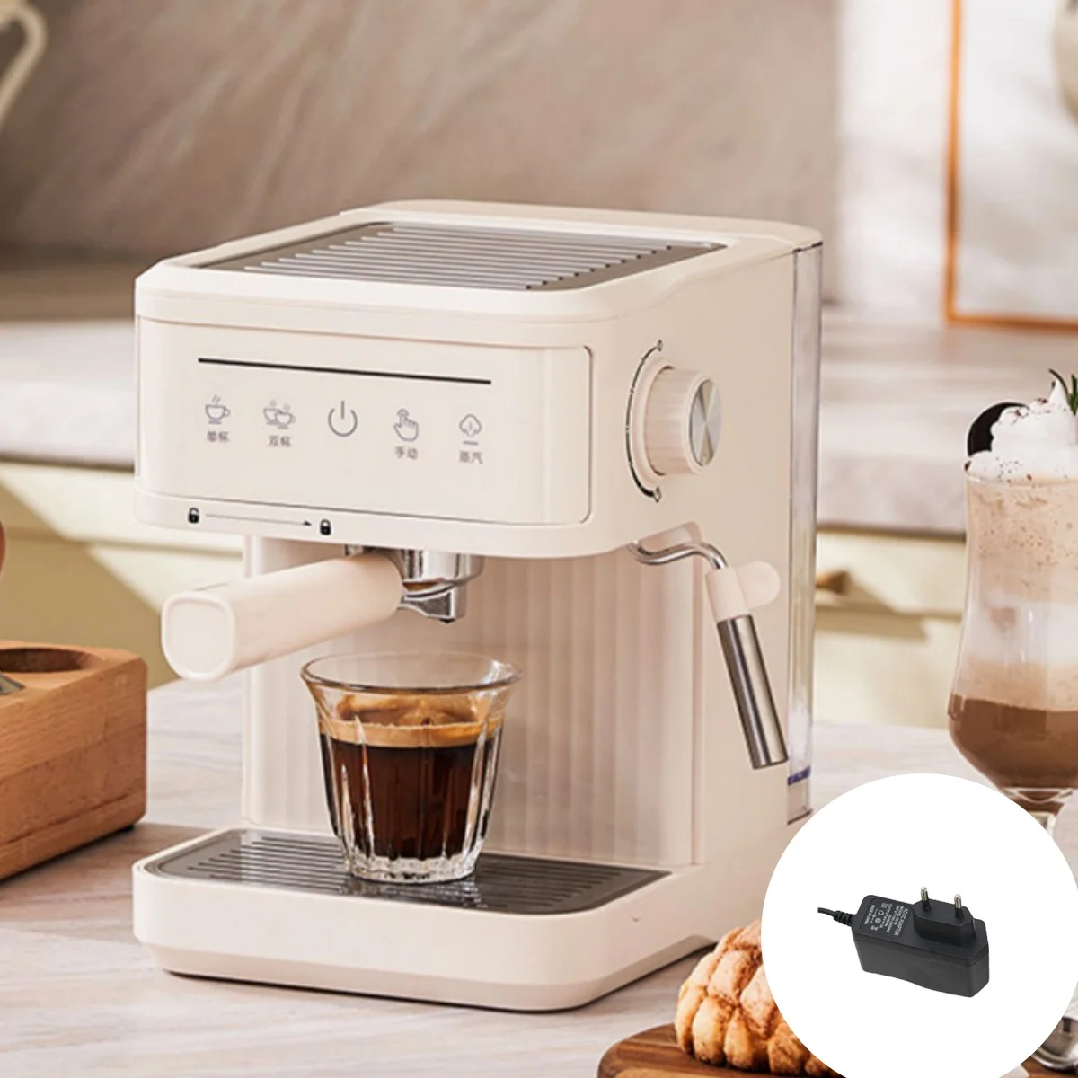 Coffee Machine 1PC Pump Pressure Milk Froth Pulling Steam Household Small Semi-automatic