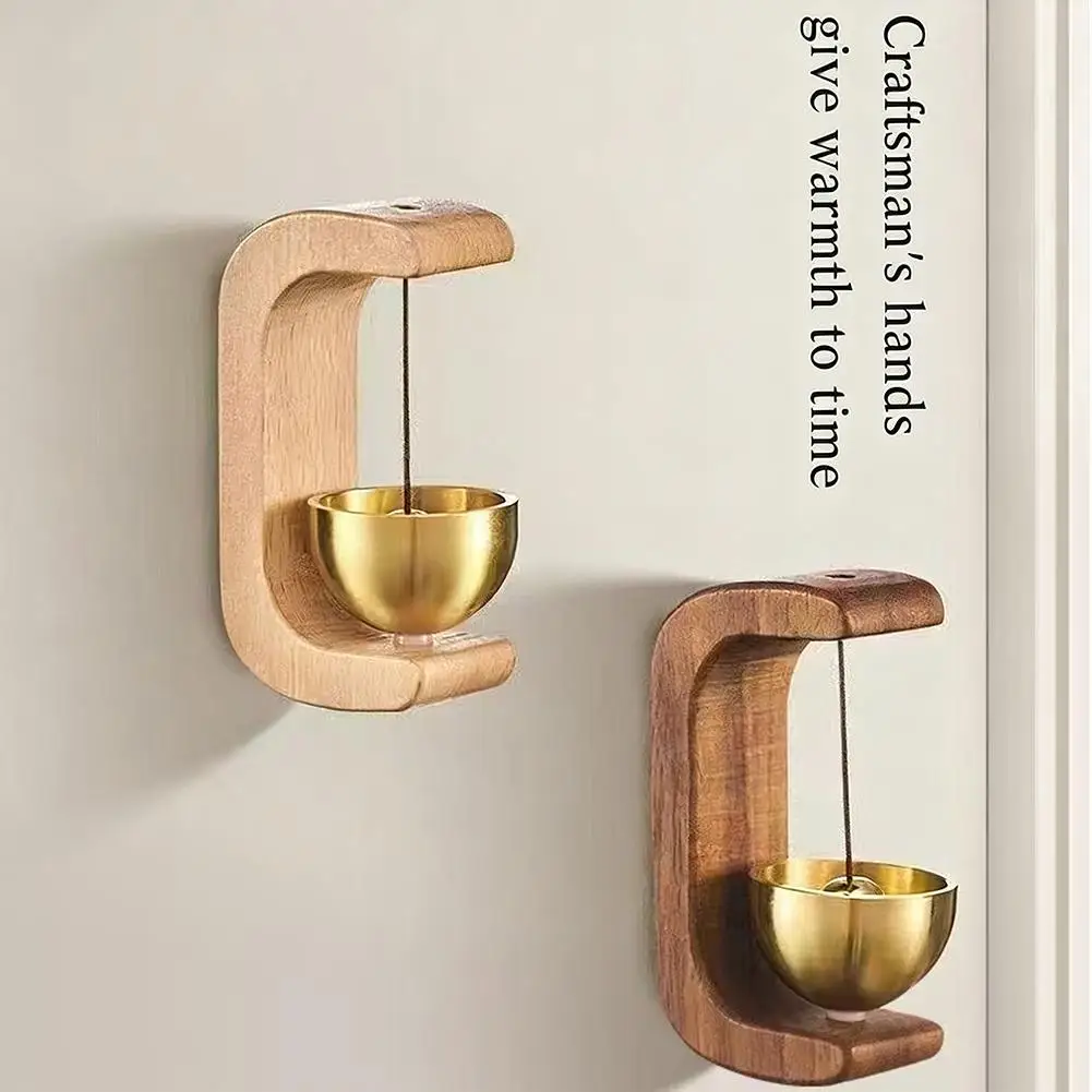 Wind-bell Magnetic Inhalation Home Wind-bell Beech Car Into The Door To Remind The Bell Copper Bell Walnut Copper Ornam