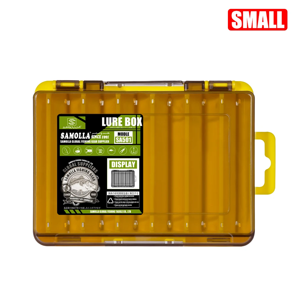SAMOLLA Doppelseitige kompakte Tackle Box – Streamline Fishing mit langlebigem, vielseitigem Organizer für Köder, Haken und Köder