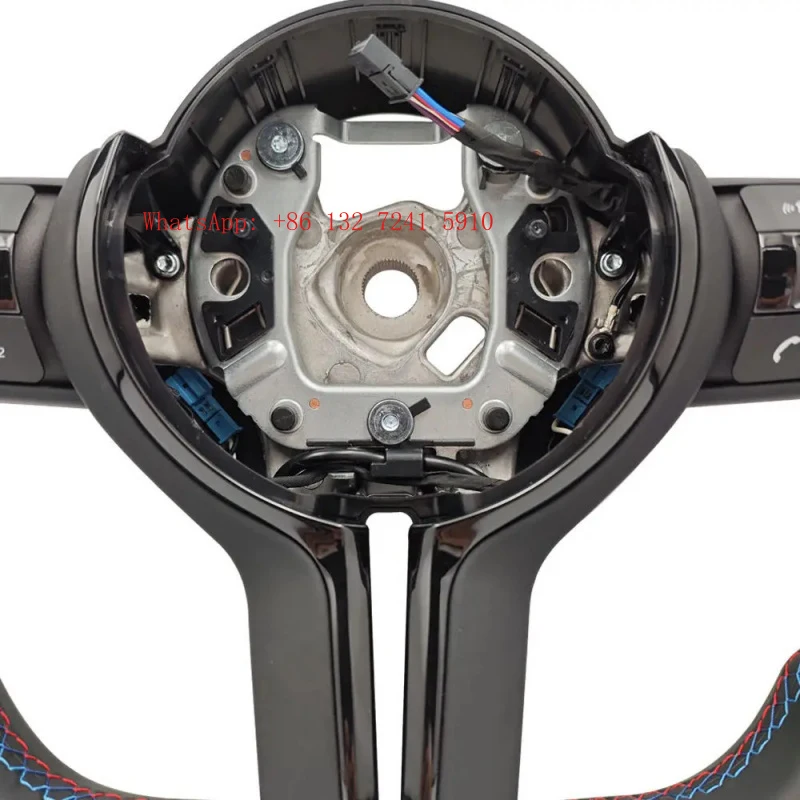 Hongsheng High QualitBlack Insert Trim Half Peorated  Leather Sporty Model Steering Wheel for  F10 F20 F22 F30 F31 M3 F80 F82 M5