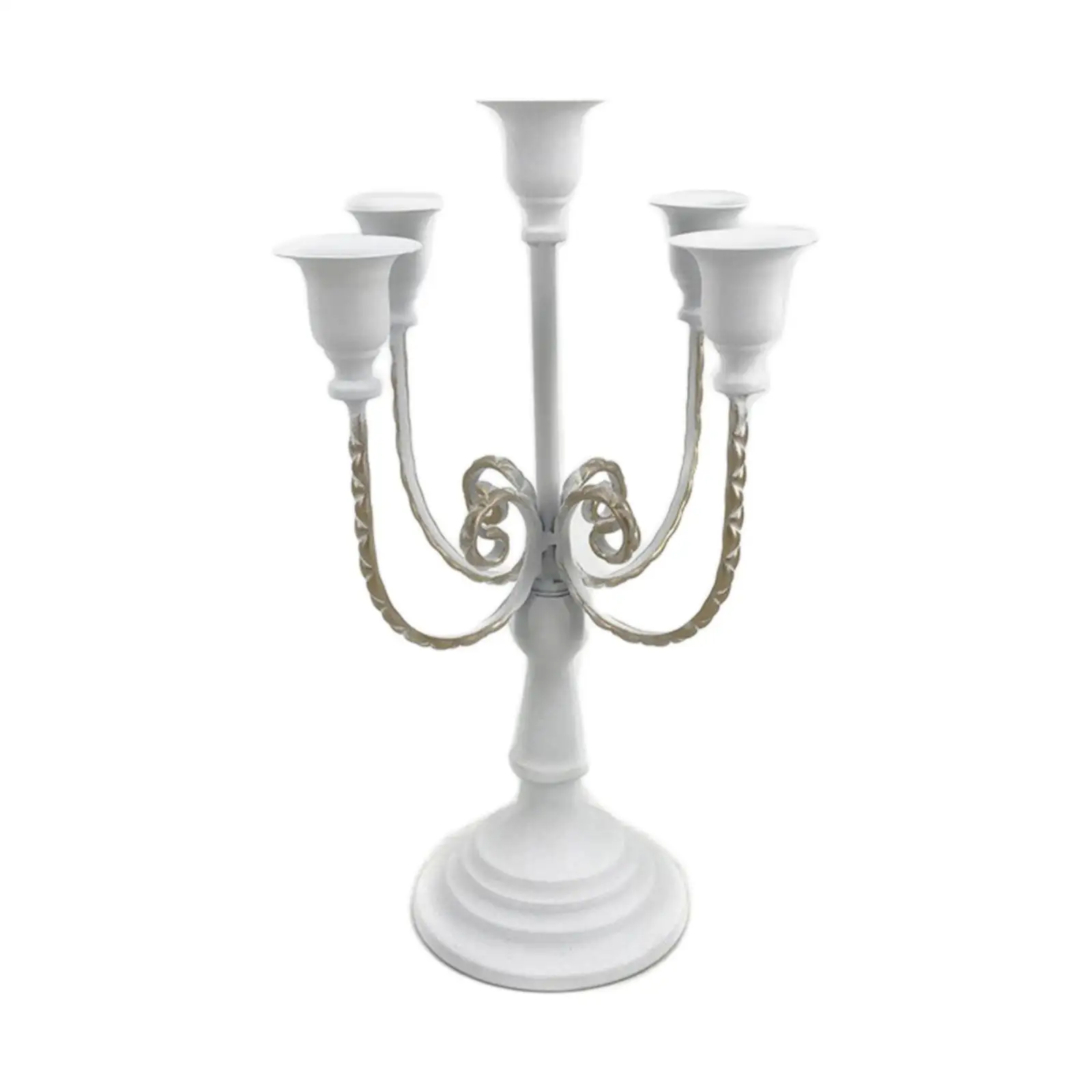 Romantic Metal Candle Holder Candelabra Pillar Stand Candlestick Decorative Gift