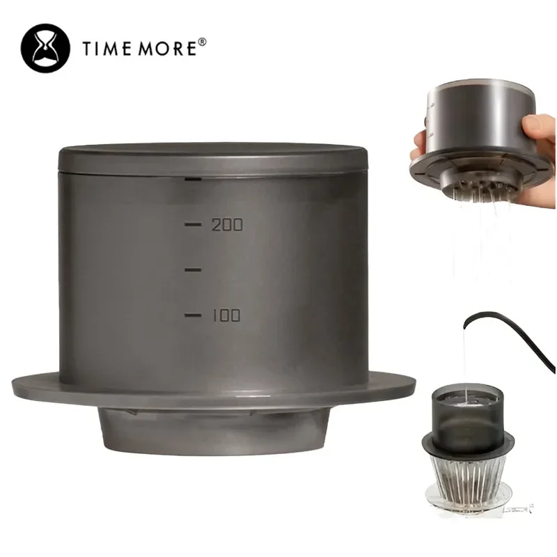 13 Holes Portable Espresso Even Coffee Dripper Coffee Drip SimpleDrip Water Dropper with Lid for Hand Brewing Coffee