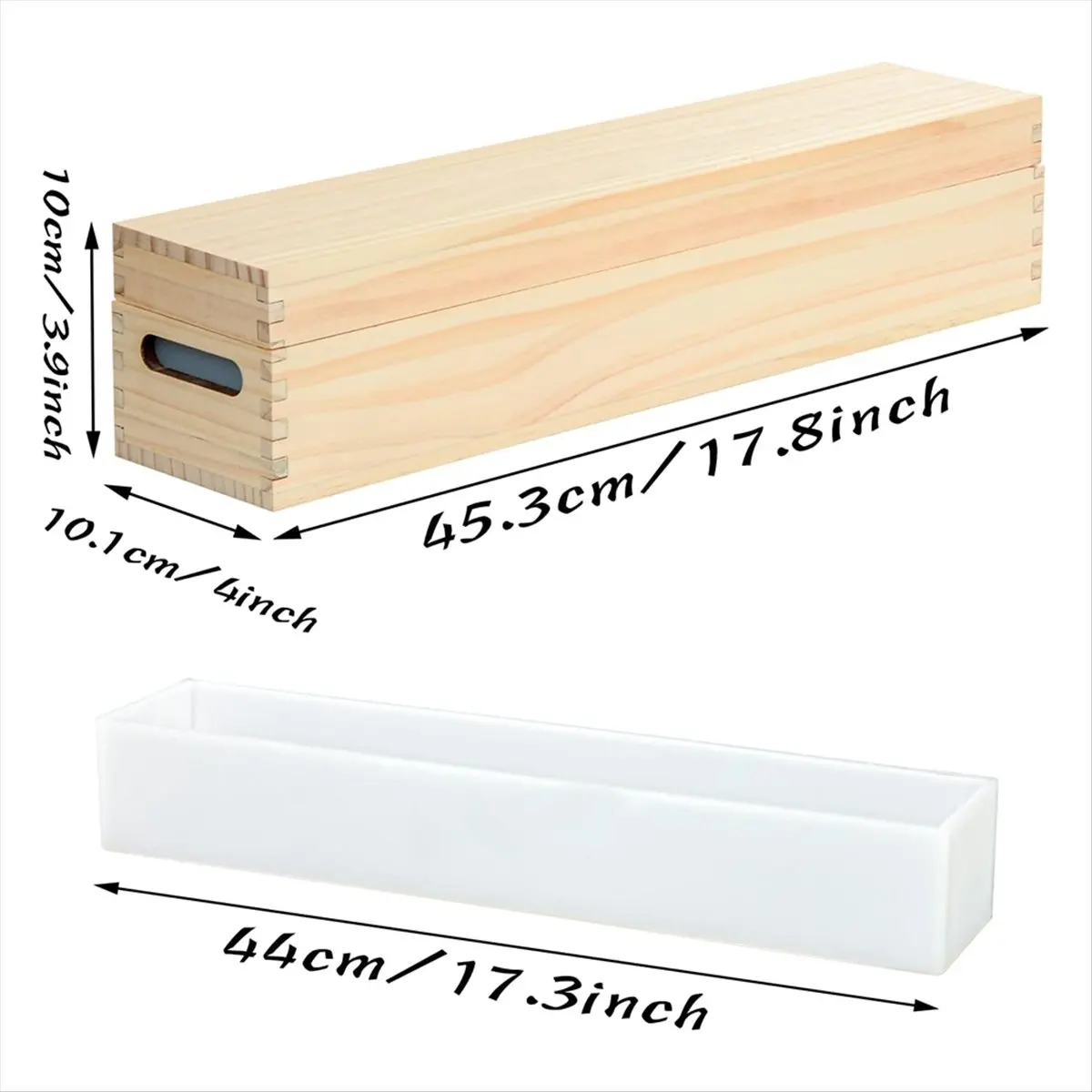 【BAAQ】 Silicone Soap Molds for Soap Making Wooden Soap Mold Loaf with Cover, Rectangle Soap Loaf Molds for DIY Soap Making