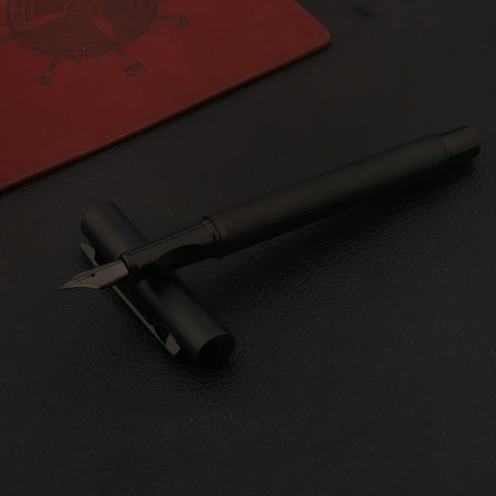 

Quality Brand New Metal fountain pen Matte Black Tip High end Business School Student Office Gifts Stationery Office Writing