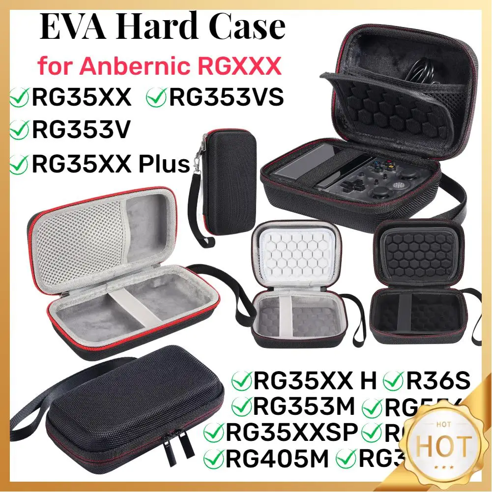 Estojo protetor EVA para console de jogos portátil, saco de armazenamento portátil, Anbernic RG35XX H RG556 rg35xxsp R36S, Miyoo Mini Plus