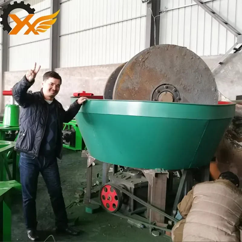 for Yuxiang Gold Milling Machine 1200 Gold Ore Grinding Mill for Henan Wet Pan Mill 6-7t/day Capacity AC Motor 5KG for Gold