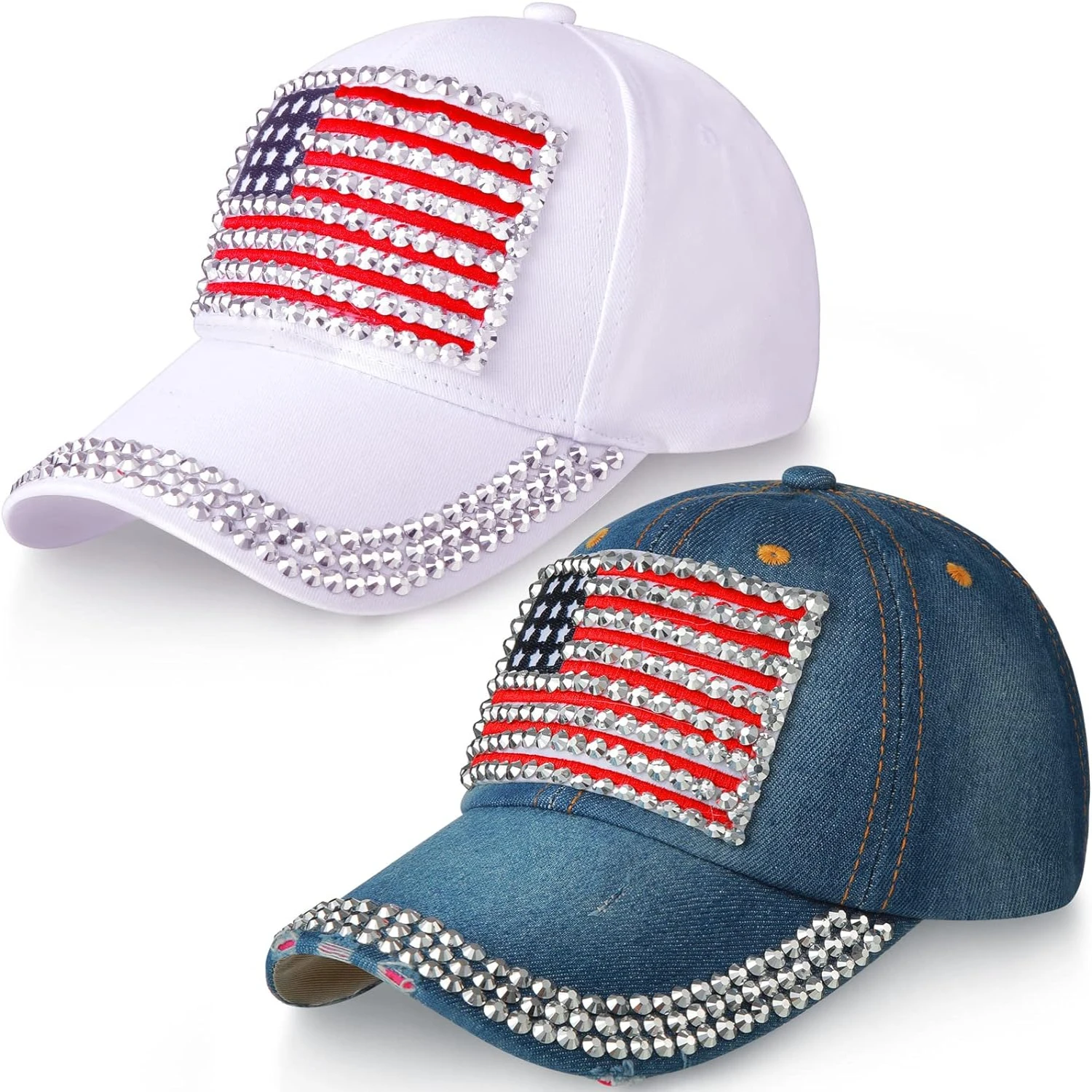 Elegant and stylish Patriotic Cowboy Hat, perfect for celebrating America's birthday! Ideal statement piece for festive occasion