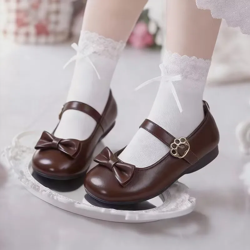 2026 Spring Summer New Cute Matching Lolita Shallow Mouth Mary Jane Shoes Women's Round Toe Cat Claw Buckle Design High Heels view 3