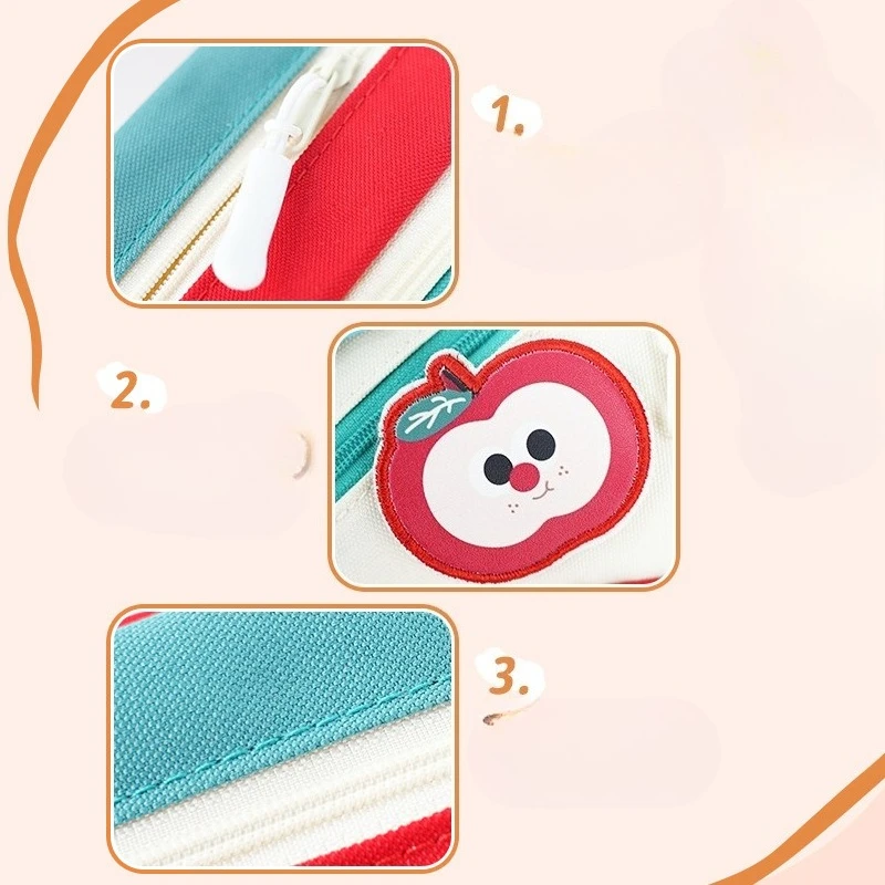 حقيبة القلم الفتاة الجديدة المتخصصة لطيف عالية الجمال برغر سعة كبيرة صندوق أدوات مكتب القرطاسية برغر التفاح الحليب الشاي حقيبة أقلام رصاص جديد