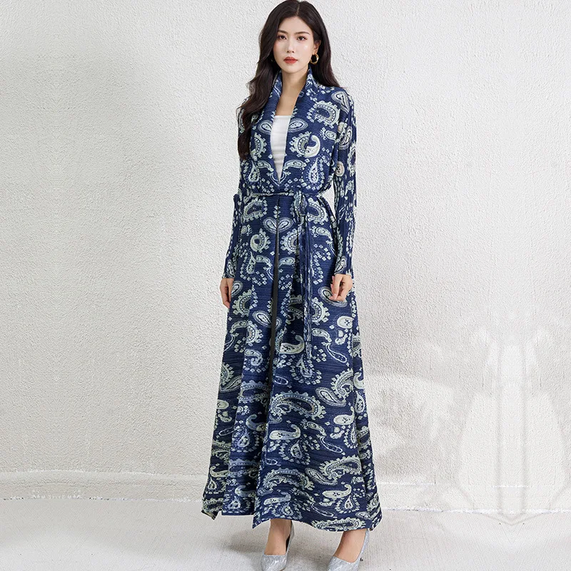 

Middle East Sle Muslim Print Long Robe Dr Women's Svel Ktan Dr Commute Sle Loose Waist Polyester Fabric