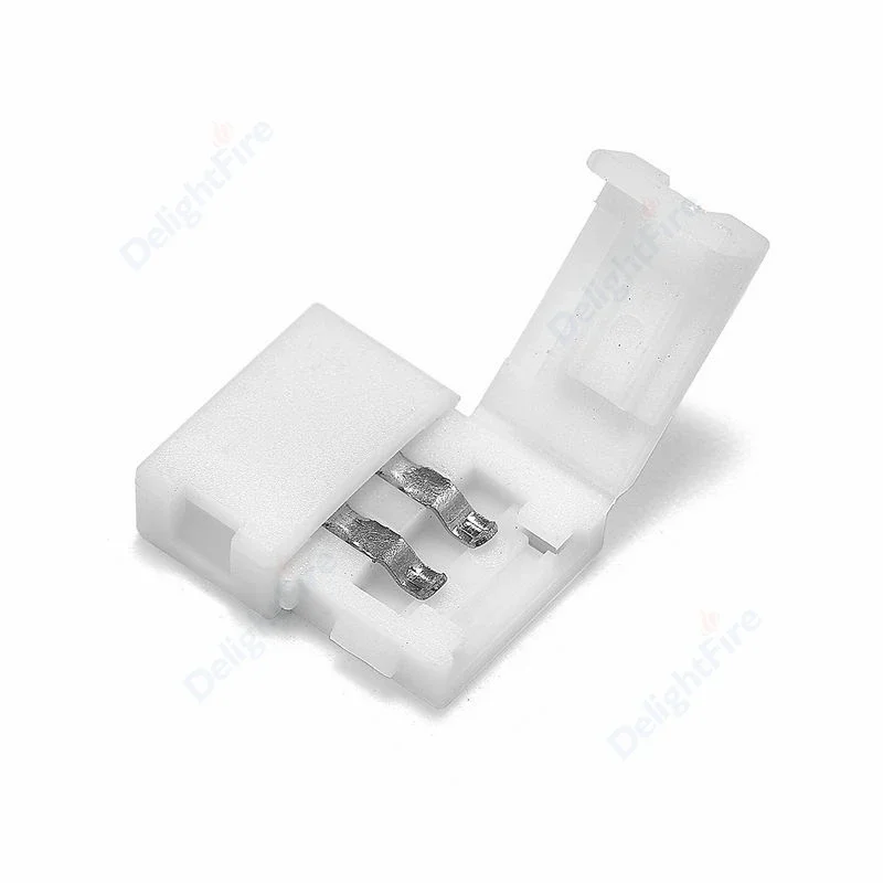 Conector de cinta LED de 5/10 Uds., accesorios para tira de LED de 2 pines, conectores de 8/10mm adecuados para tira de LED SMD 2835 3528 5050 5730