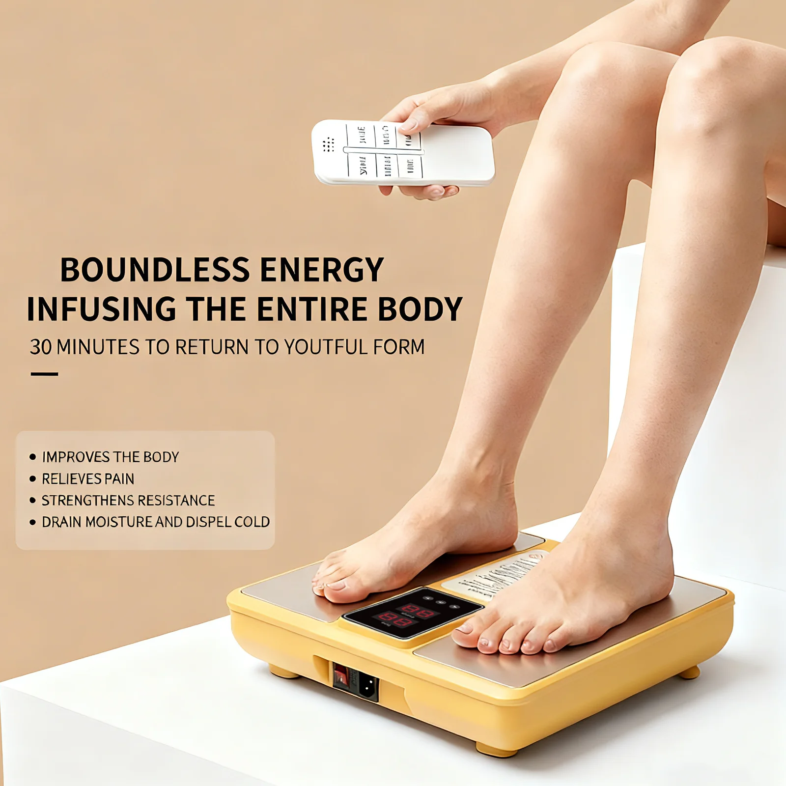 Terahertz RF Thermal Foot Massager Device - Non-invasive Foot Care Treatment for Relaxation And Well-being