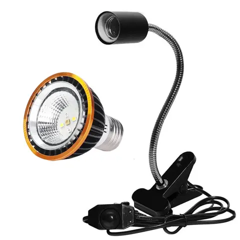전문 파충류 LED UVB 램프 키트, 클립온 크림 홀더, 거북이 UVA + UVB 5.0 /10.0 램프, 거북이 바스킹 전구