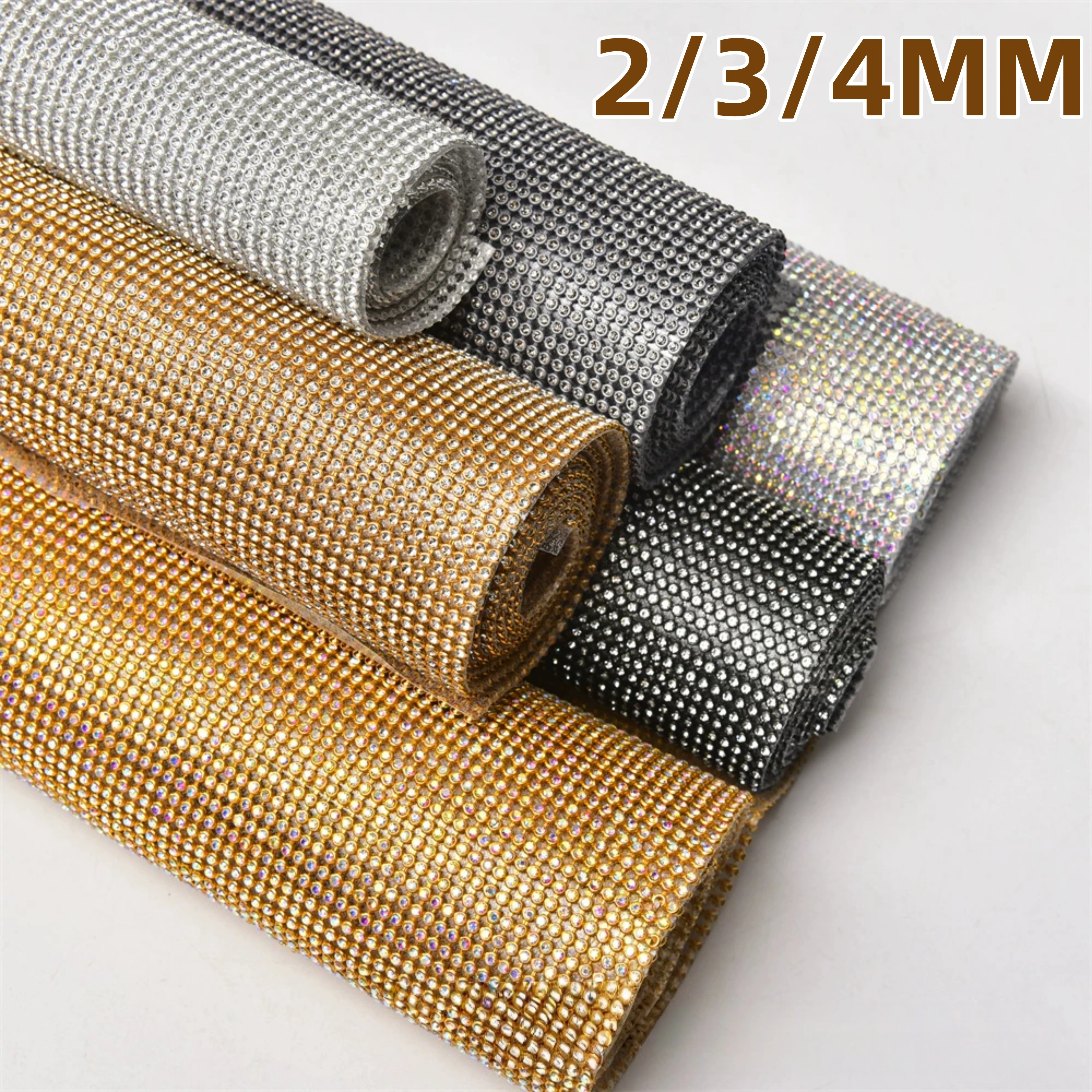 

2/3/4MM Rhinestone Belt With Multiple Rows Of Aluminum Mesh Diamonds DIY Bag Clothing Decoration Furniture Decoration Patch Hotf
