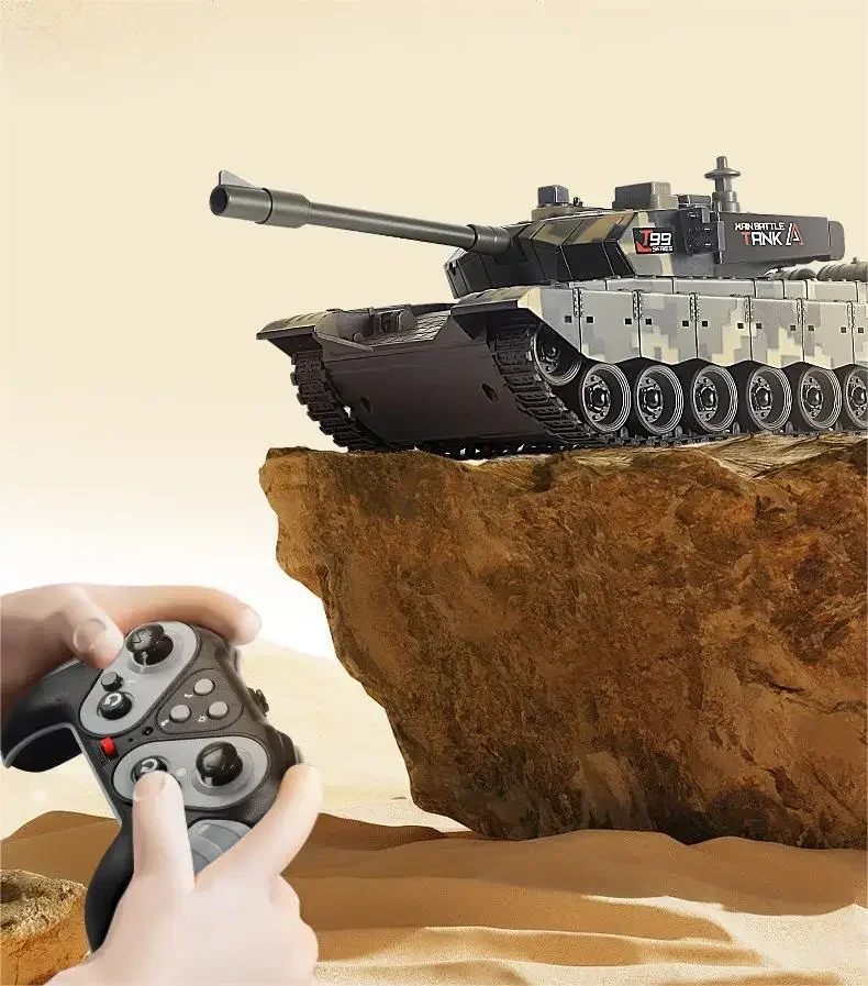 Tanque Rc de 33 cm, Tanques de Guerra a Control Remoto, Vehículo Todoterreno, Modelo Eléctrico de Batalla, Juguetes Electrónicos para Niños, Regalos de Cumpleaños