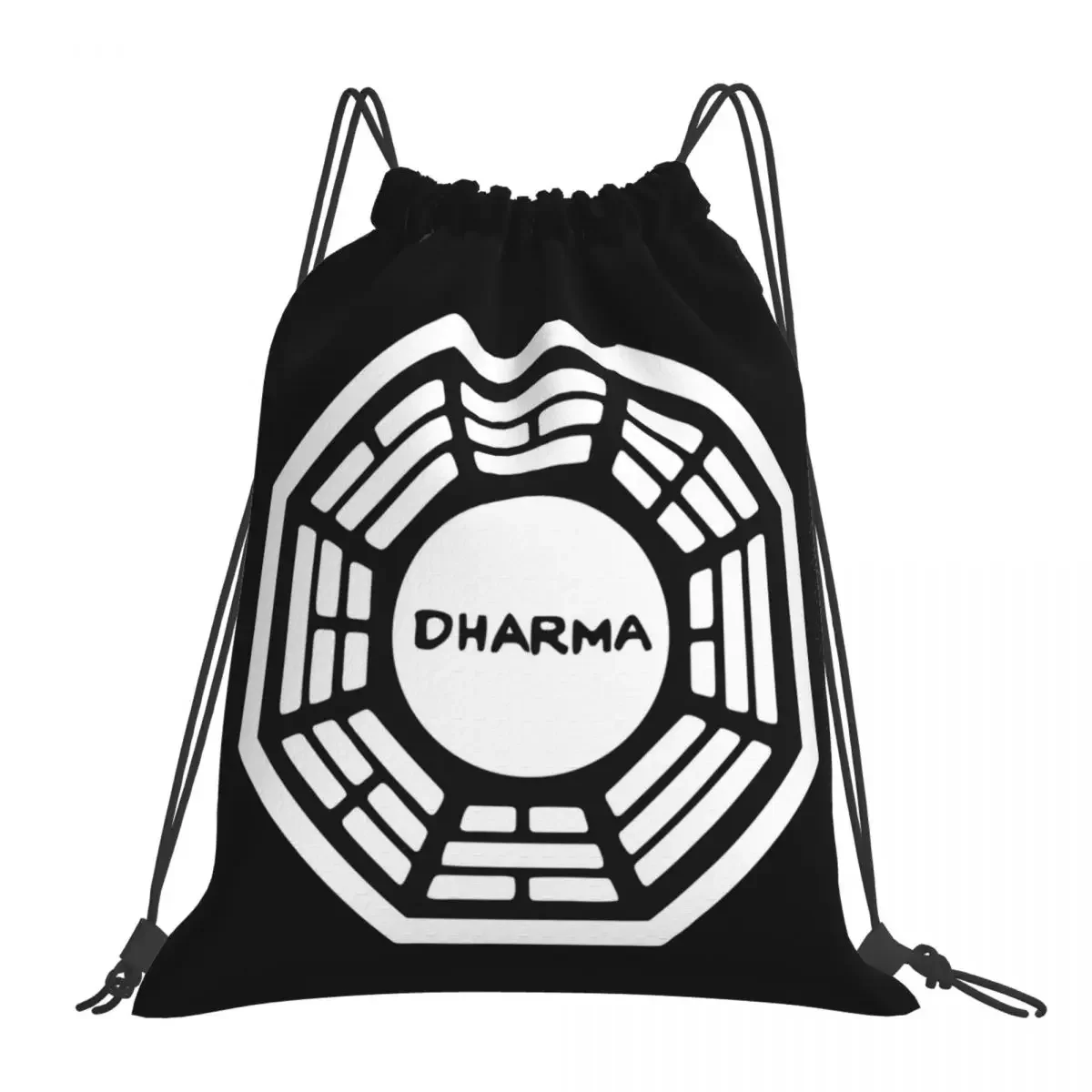 Dharma Initiative Backpacks Multi-function Portable Drawstring Bags Drawstring Bundle Pocket Sports Bag BookBag For Travel