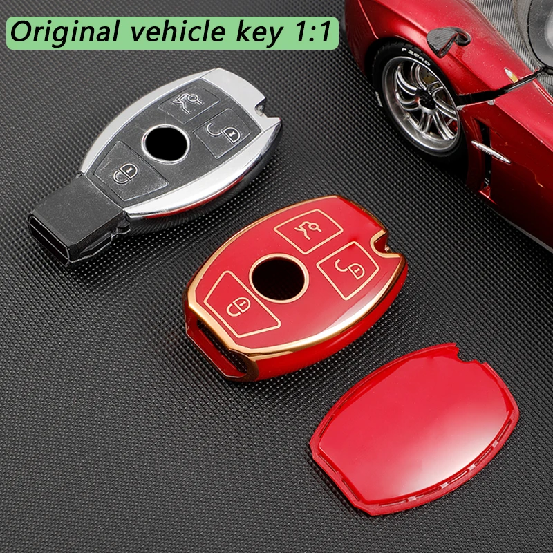TPU Car Key Case Shell Cover Fob for Mercedes Benz  A B C E S Class W204 W211 CLA GLA GLC GLK W176 W463 W251 Accessories view 5