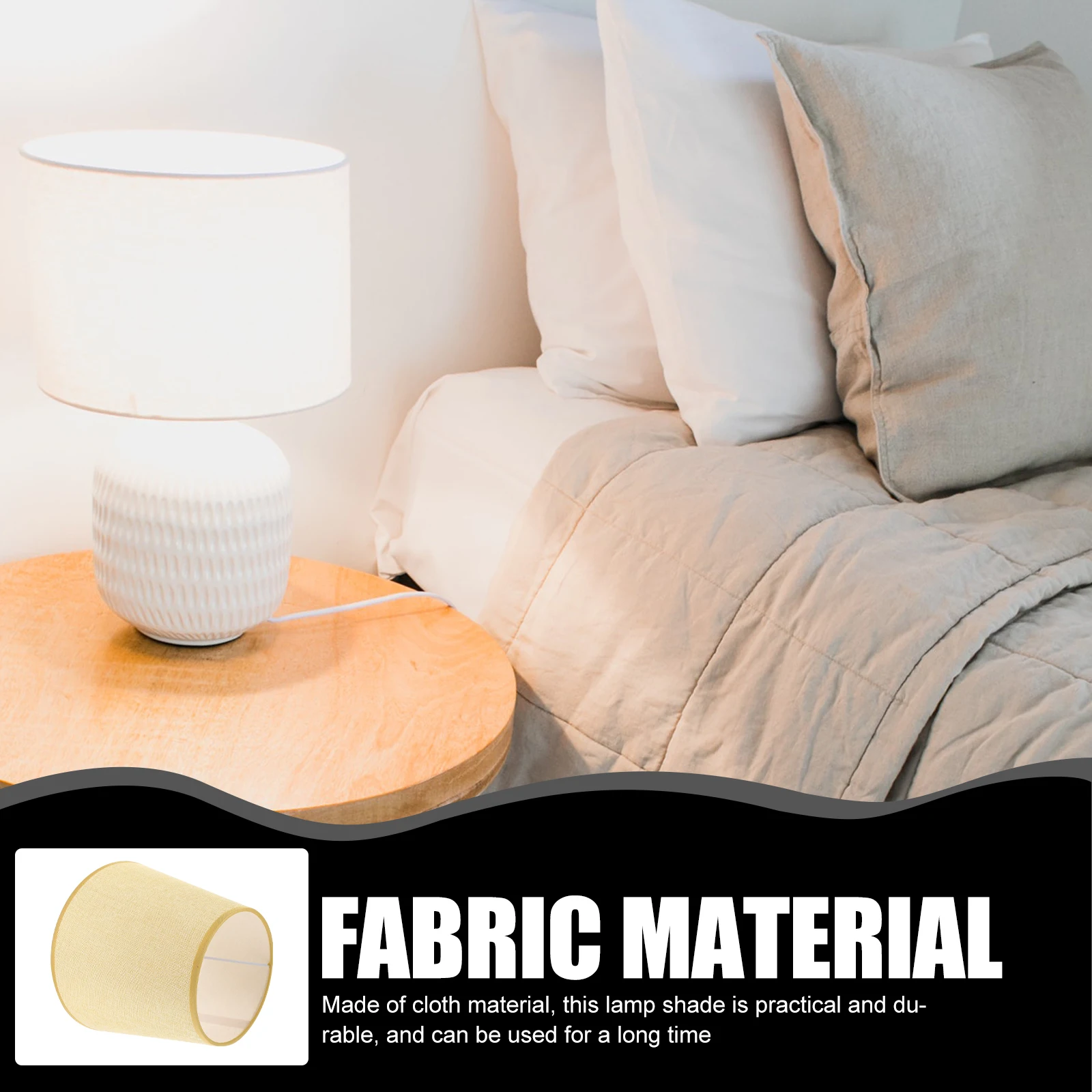 

Fabric Shades Replacement Table Lamp Shade Bedside Floor Lamp Cover Dustproof Easy Install Durable Elegant Warm Atmosphere Home