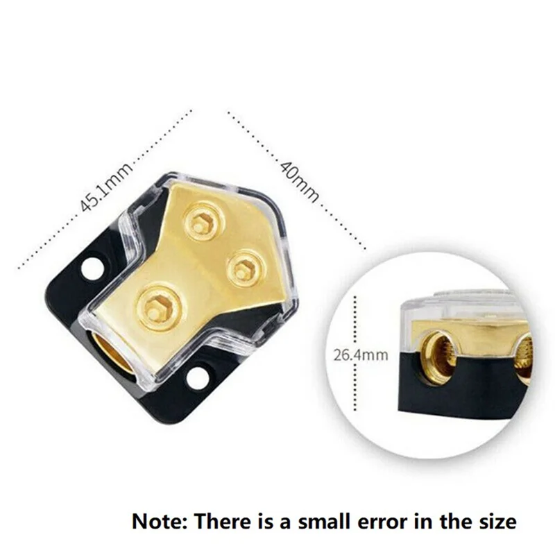 

Superior-Power Distribution Block Zinc Alloy Power Distribution Block 2 Way 0/2/4 Gauge In 4/6/8 Gauge Out Ground Distribution B