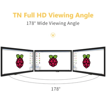 10.1 인치 모니터 LCD 모듈, 1024*600 IPS 디스플레이, 라즈베리 파이 스크린, 터치 스크린 지원, 파이 3, 파이 4, 3B, 오렌지 파이, 바나나 파이