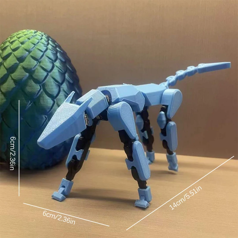 Stampa 3D mobile Multi-snodato Shapeshift Robot cane bambola fortunata 13 articolazioni giocattolo Puzzle fai da te assemblaggio giocattolo ornamenti per lo Styling regalo