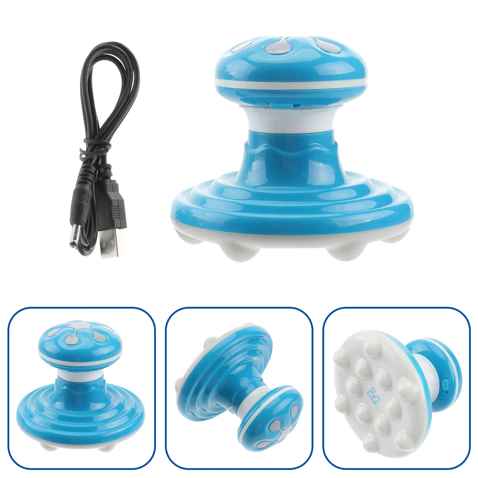 

Mini Hand-Held Electric Massager Purple Powered USB Charging Neck Shoulder Back Arm Leg Muscle Relaxer Pain Relief