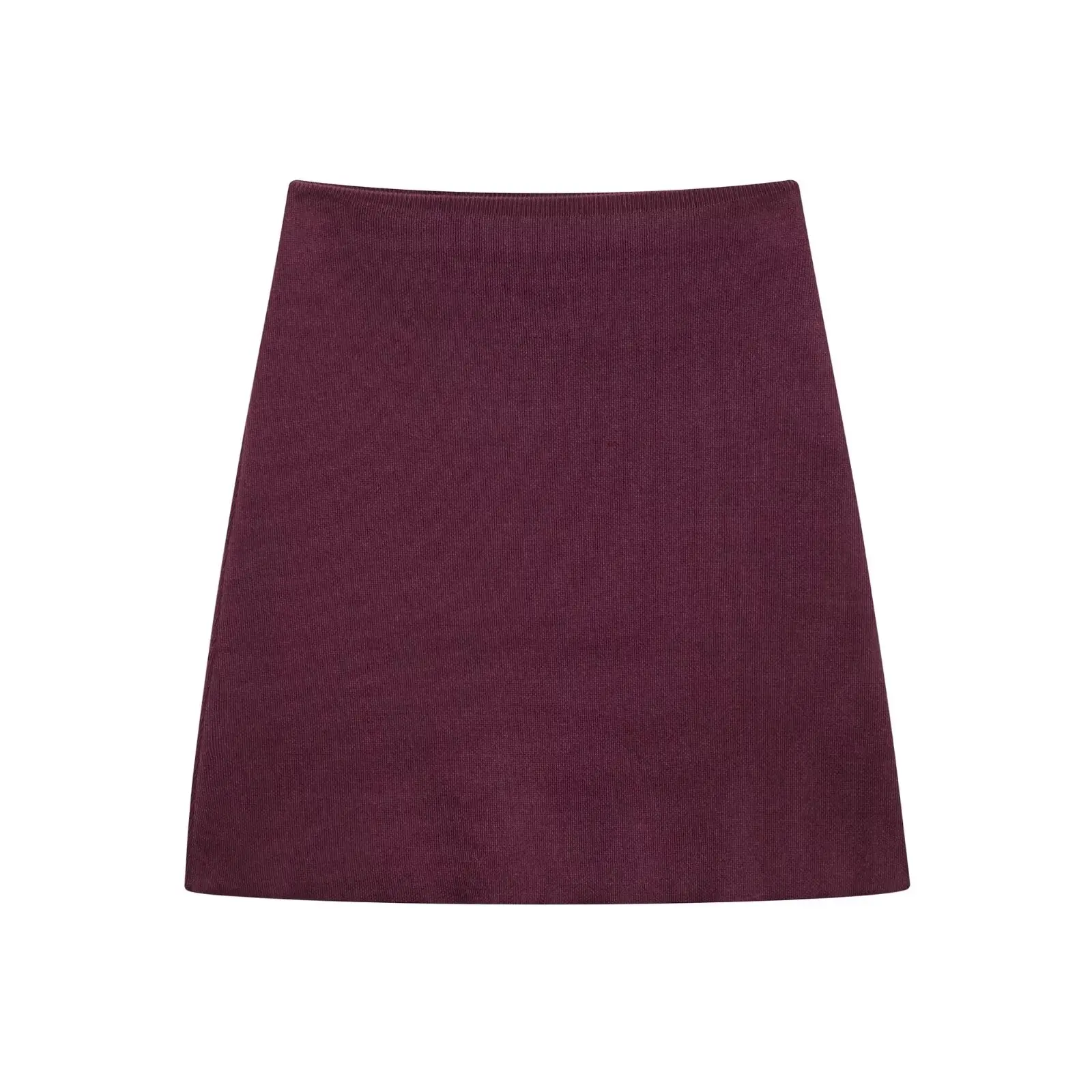 

Модная трикотажная юбка для женщин с высокой талией, трапециевидной формы, облегающая, из полиэфирного волокна, для бизнеса, чистый цвет, осеннее новое поступление