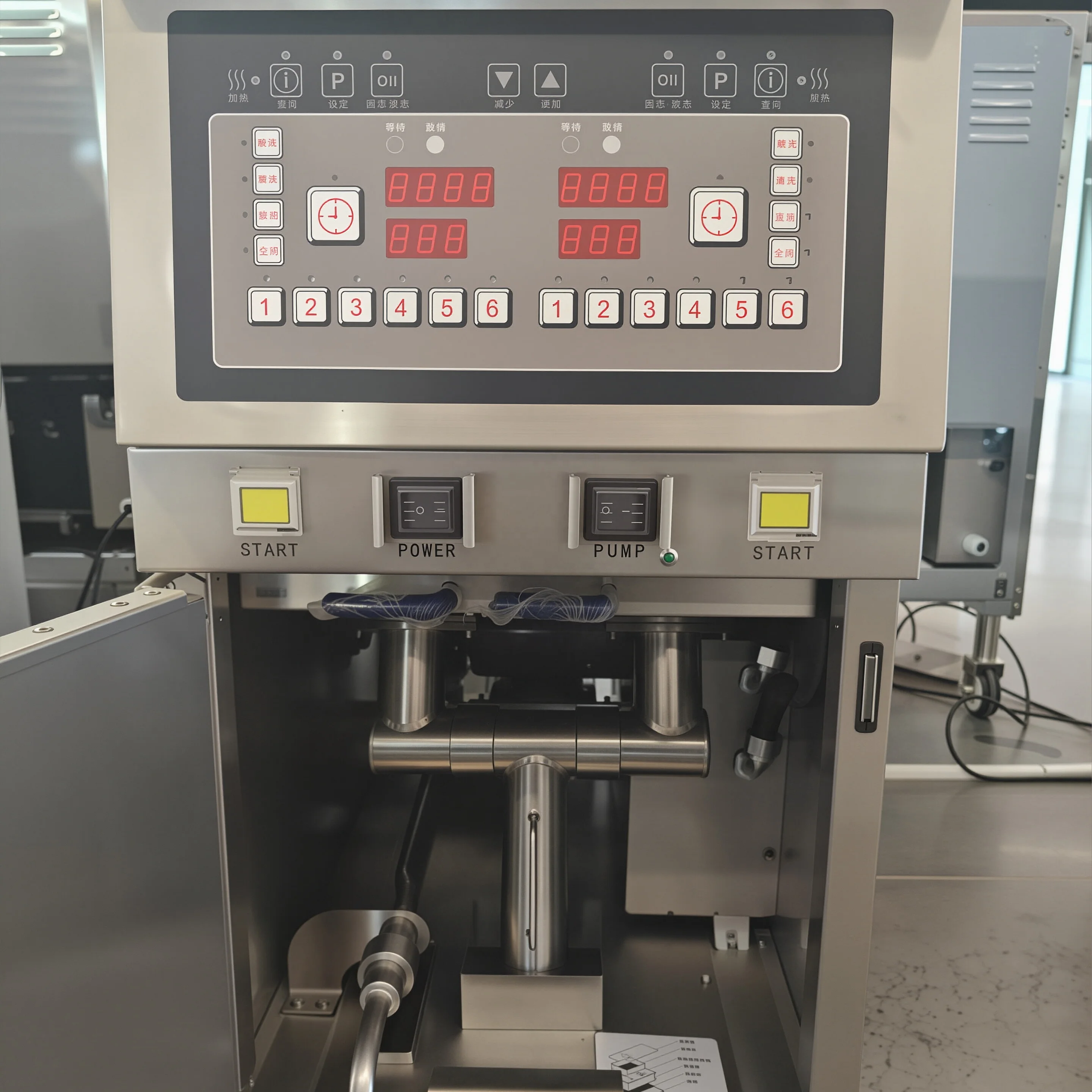 Commercial-Grade Single-tank Microcomputer Electric/Gas Open Deep Fryer Built in Filter System for Fried Chicken Chips
