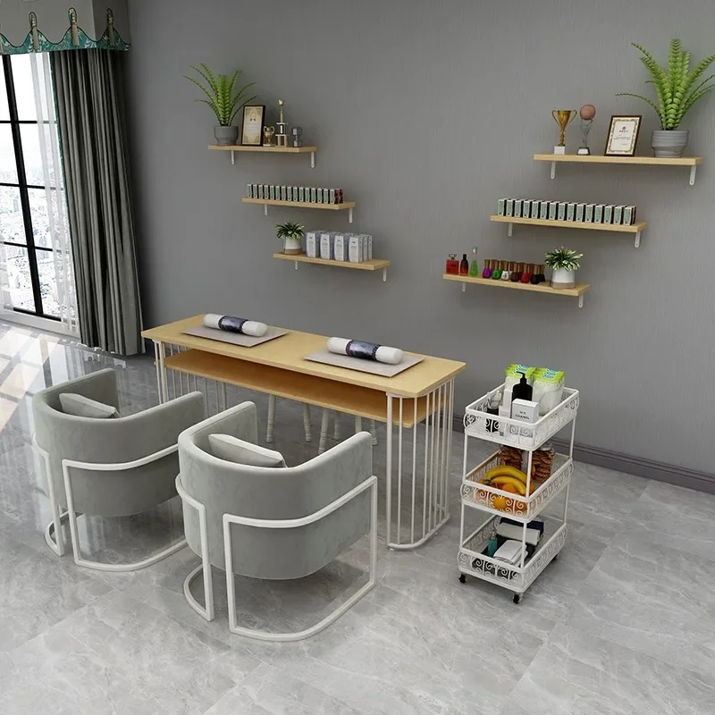 Trend 2024 Professional Manicure Nail Table Decoration Salon Equipment Furniture Tables Arm Rest Manicure Moveis Aesthetic