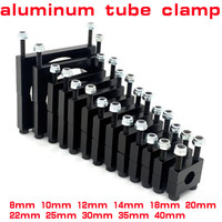 2pcs/lot 8mm 10mm 12mm 14mm 18mm 20mm 25mm 30mm 35mm 40mm  black Carbon fiber tube clamp /CNC aluminum tube clamp