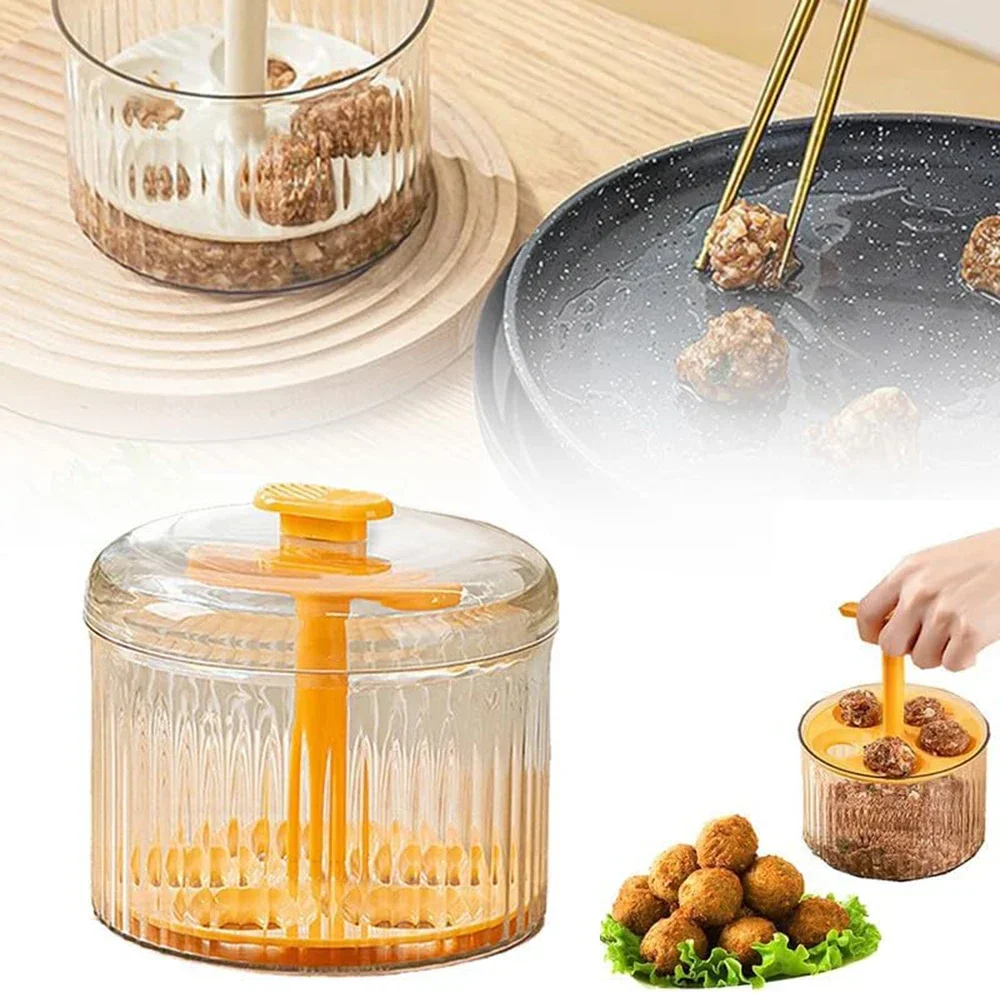 Translucent Meatball Maker Kitchen Meat Meatballs Press Mold Minced Meat Storage Container Household Fried Meatball Making Tool