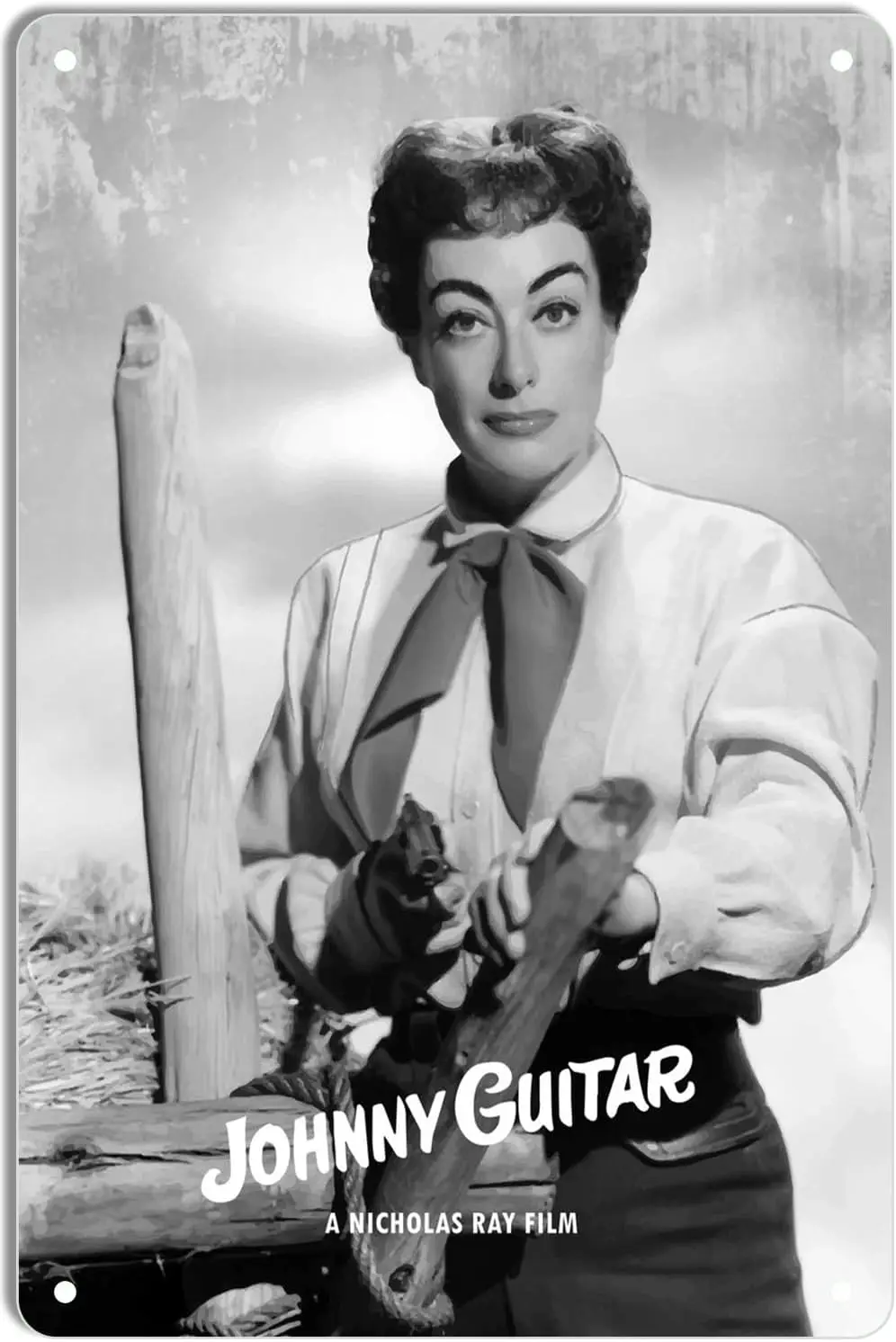 Metal Tin Sign Johnny Guitar Minimal Movie Posters for Home Theater Decor and Retro Wall Art 8x12 Inch