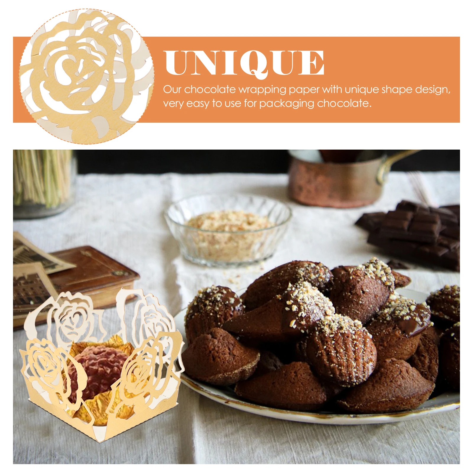 

50pcs Chocolate Tray Paper Wrapping For Candy Truffle Packaging Dessert Party Favor Cup Holder Wedding Decor Table Centerpiece