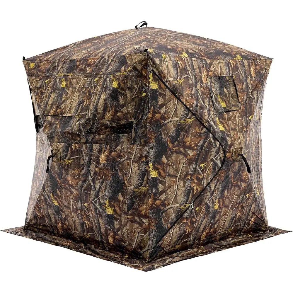 

Камуфляжная палатка для охоты на 2-3 человека с быстрой установкой, сумками для переноски и аксессуарами, 270 ° Видимость