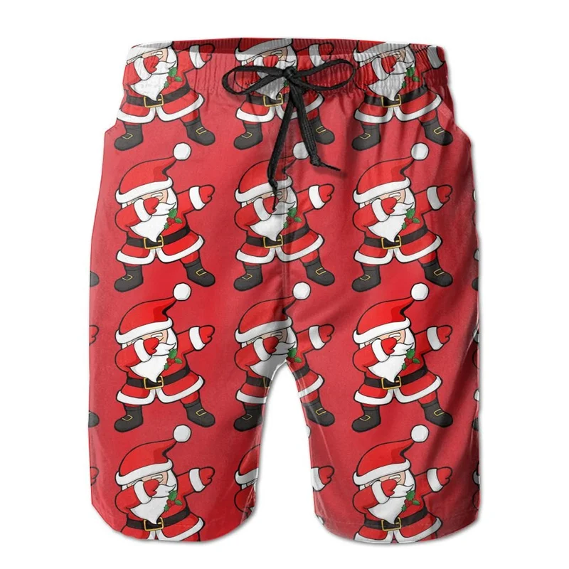 Unisex 3D Feliz Natal Impressão Praia Shorts, Moda Infantil Board Shorts, Engraçado Calção de Natação, Y2K Calças Curtas, Novo, Verão