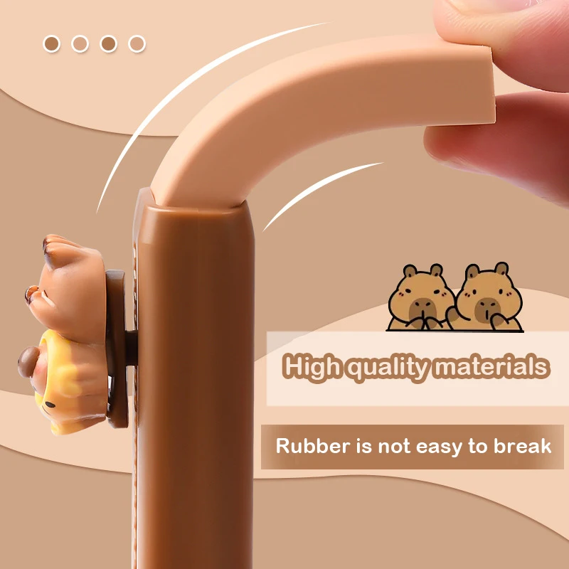 Retractable Capybara Eraser Capybara Drawing Eraser Push-Pull Eraser Birthday Gifts For Kids School Stationery Office Supplies