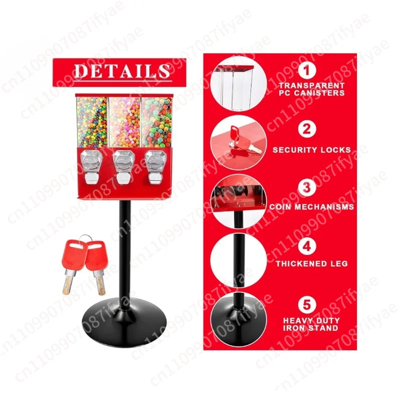 Large-capacity chewing gum, candy, toy capsule vending machines