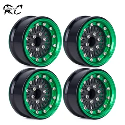Aluminum Alloy Carbon Fiber Beadlock Wheel 1.9 Inch Adjustable Offset Rim Hub 4Pcs 1/10 RC Crawler Car Axial SCX10 TRX4 TRX6 D90