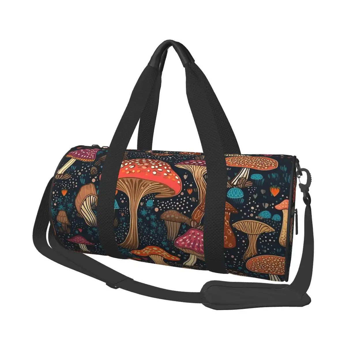 Psychedelic Magic Mushrooms Print Lava Large Duffle Gym Bag Multi-Functional Duffle Travel Bags Handbags Fitness bag