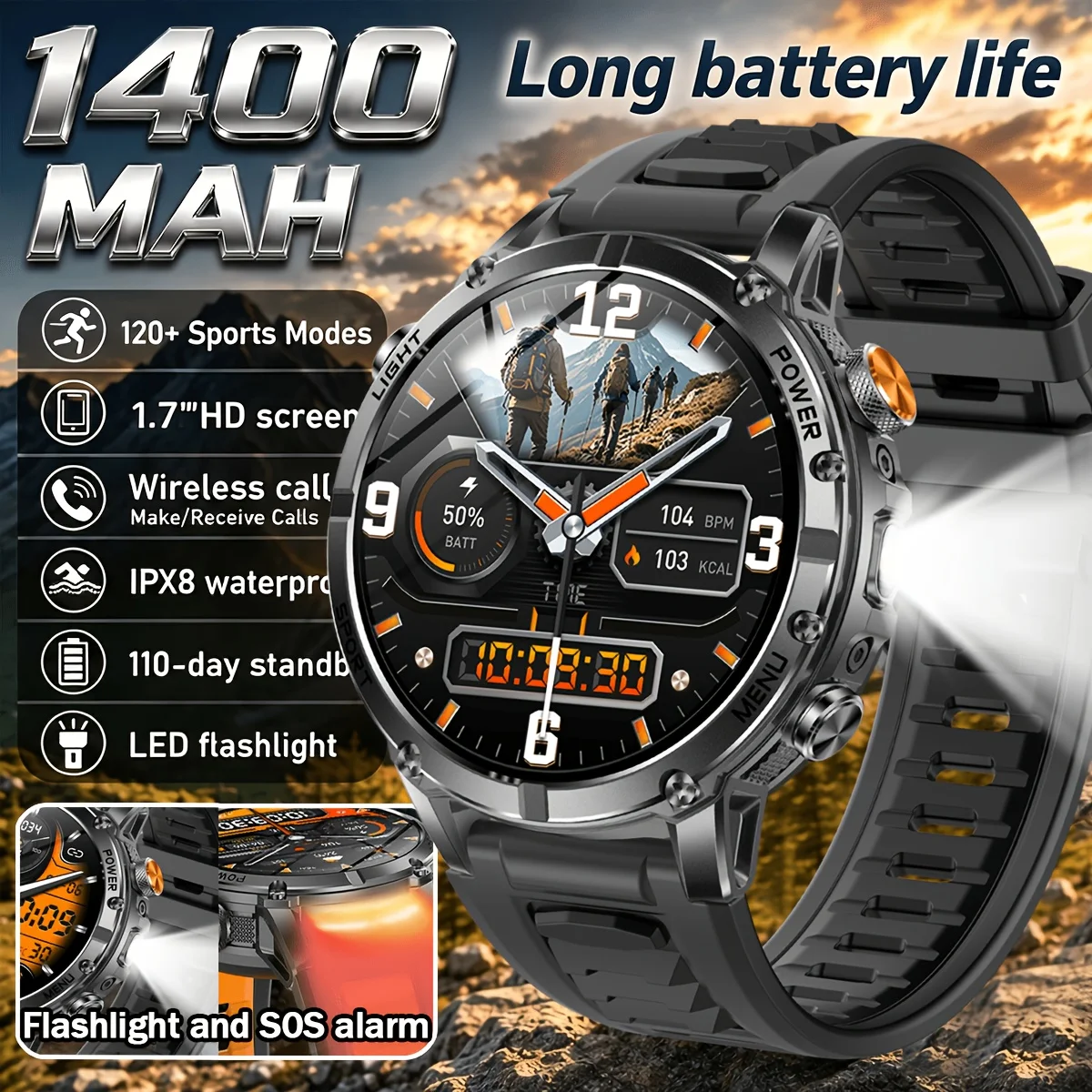 Outdoor Lighting Ip Rating - New Durable 1400mAh Battery T-rex3 Men