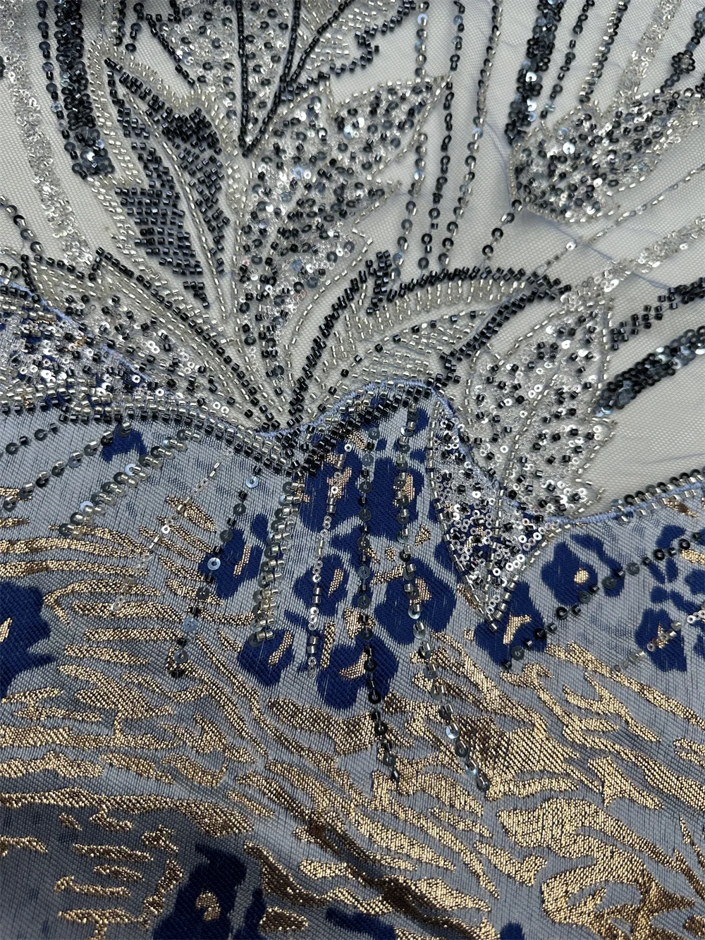 Luxury Sequins Lace Fabric 2025 High Quality Tulle French Beaded Lace Fabric Nigerian Sequins Embroidery For Wedding Party Women