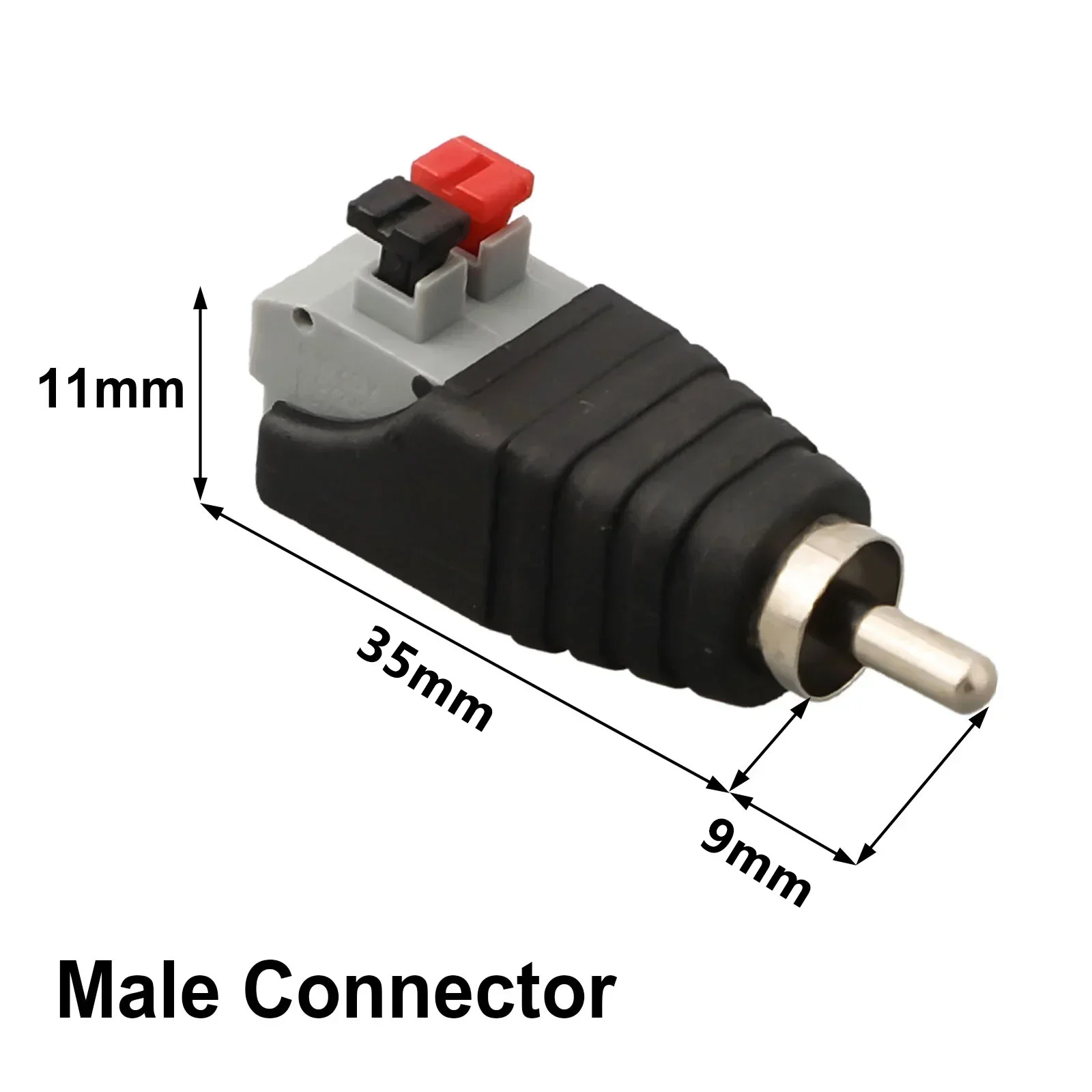 RCA Connector Speaker Wire A/V Cable To Audio Male Female RCA Connector Adapter Press Plug 200W Male Female Connector Singal