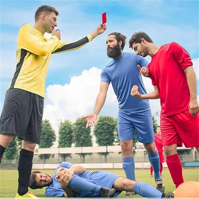 PVC Soccer Referee Cards Set, Red and Yellow Penalty Cards, Football Match Training Tool, Sports Supplies 7x11cm 2 Pcs 4 Pcs 8Pc