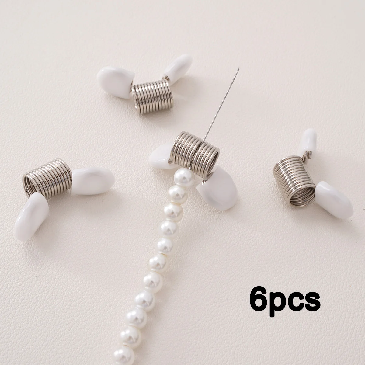 6pcs Bead Clasp Spring Beading Jewelries Small Stoppers