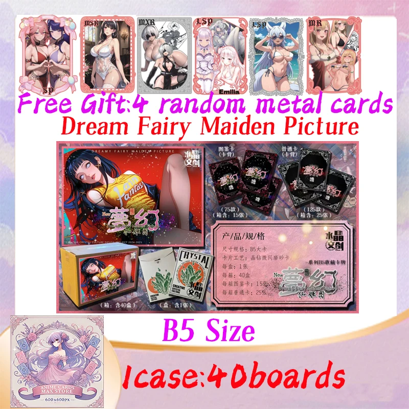 2025 Nieuwste Dream Fairy Maiden Foto B5 Grootte Godin Verhaal Collectie Waifu Boards Badpak CCG ACG TCG Hobby Gift