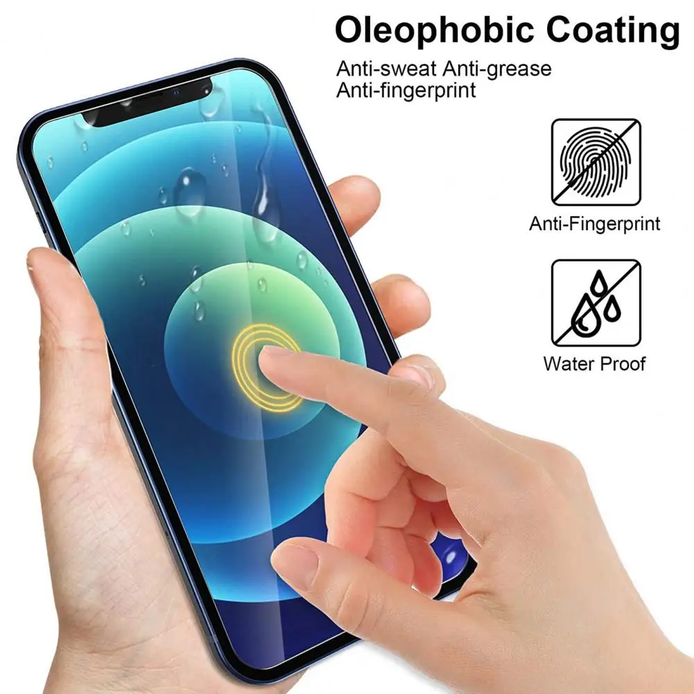 กระจกป้องกันโทรศัพท์ความแข็งสูงป้องกันไฟฟ้าสถิตหน้าจอโทรศัพท์ฟิล์มนิรภัยกระจกนิรภัยที่มีความไวชัดเจนสูง