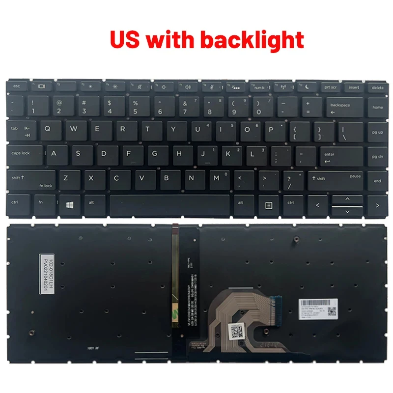 d+NEW US/UK/Spanish/Russian/Latin laptop keyboard black for HP Probook 440 G6 445 G6 440 G7 445 G7