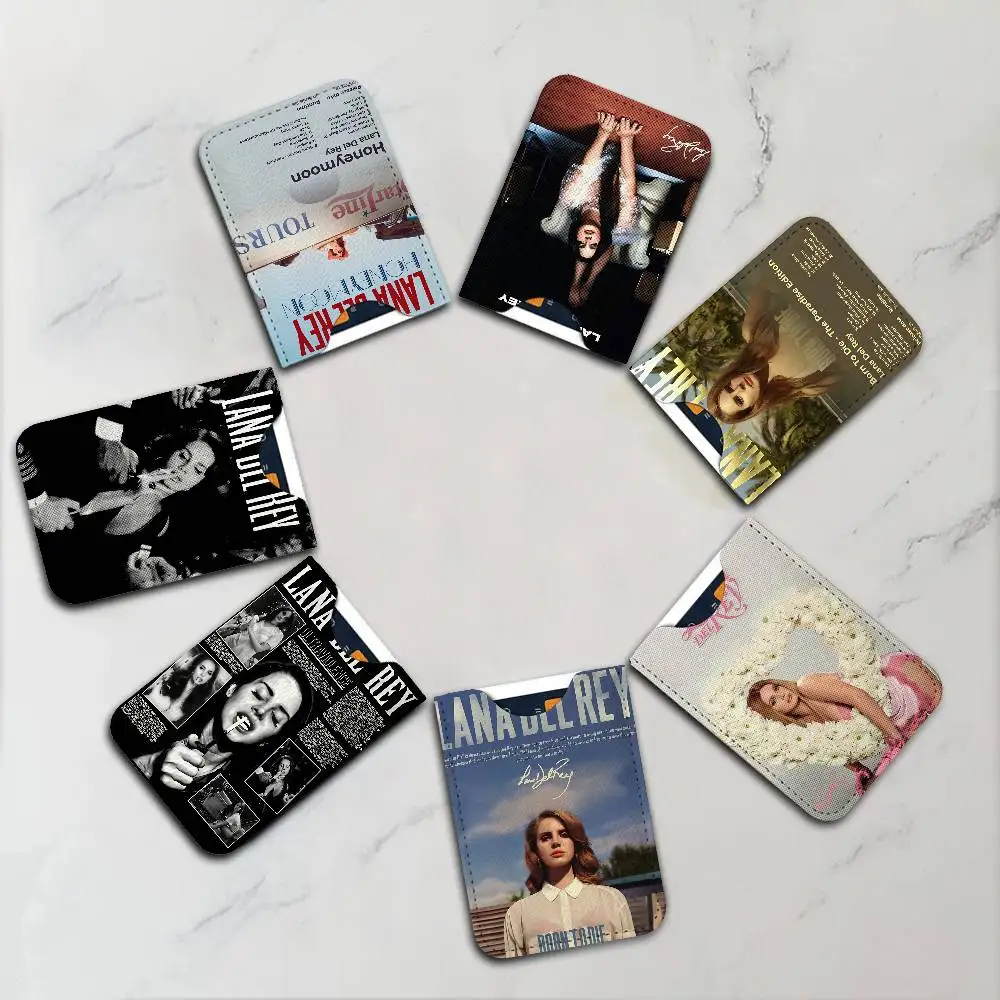 Singer L-Lana D-Del R-Ray Universal PU Leather Slim Card Wallet, ID Credit Card Organizer, Compact Portable Holder for Outdoor