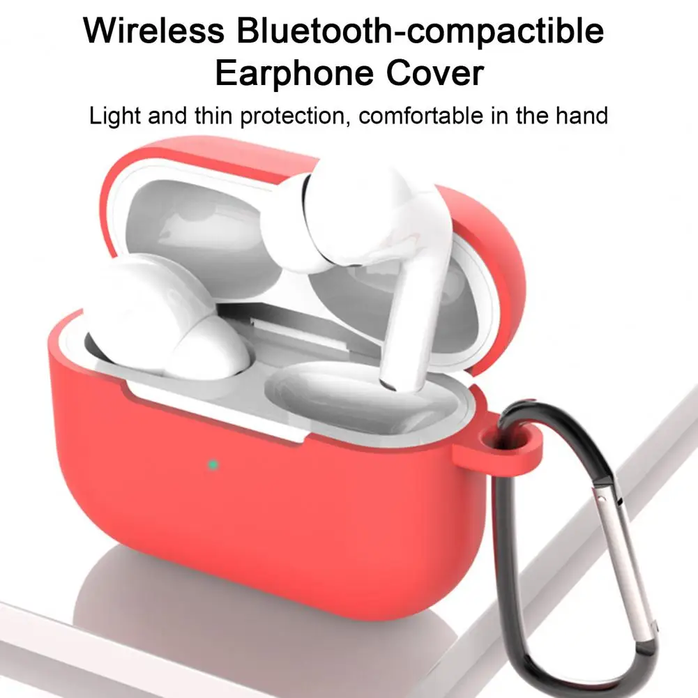 Silicone Case Comfortable Grip Precise Hole Compact Wireless Bluetooth-compactible Earphone Cover Earphone Case Protect